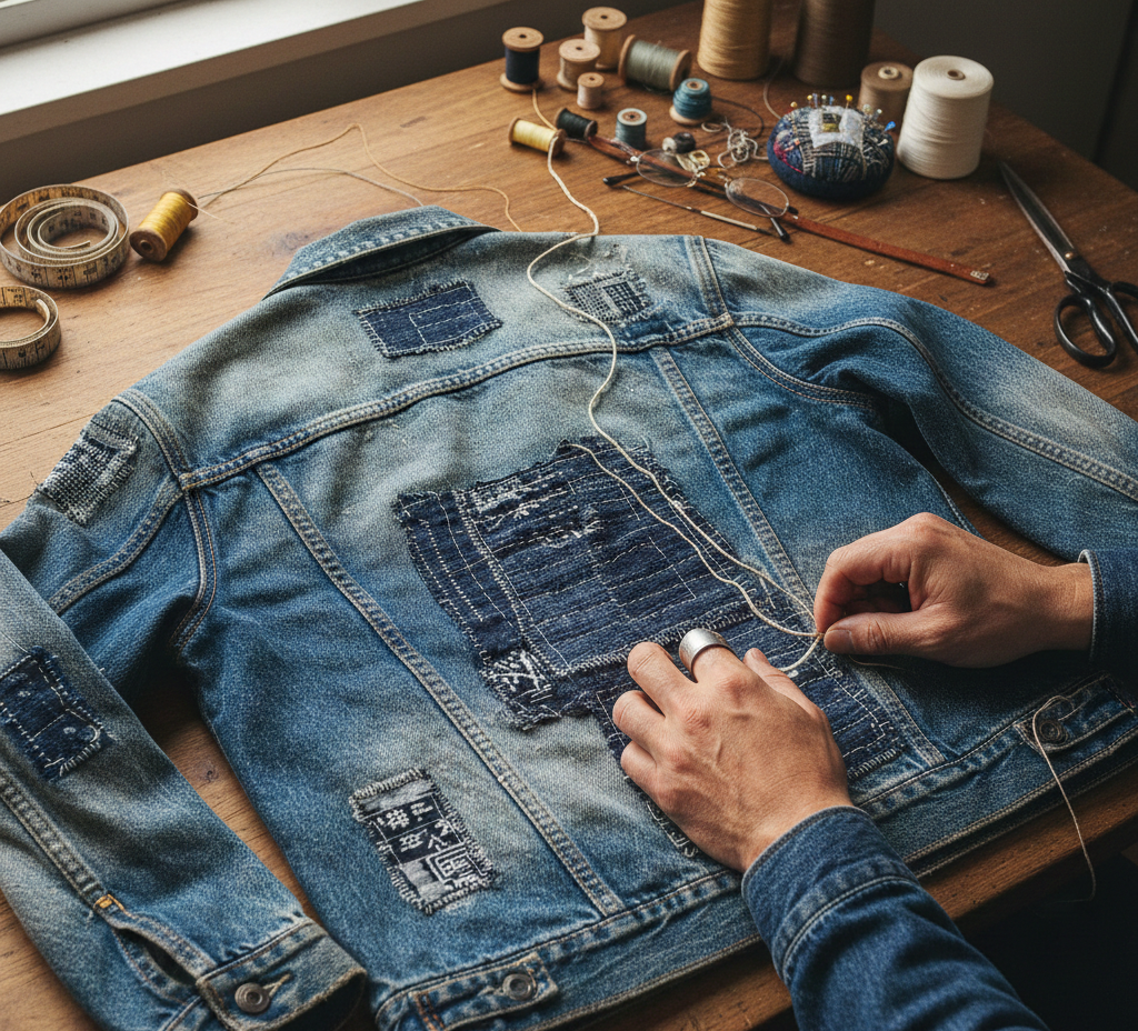 Denim jacket repair